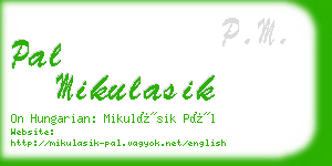 pal mikulasik business card